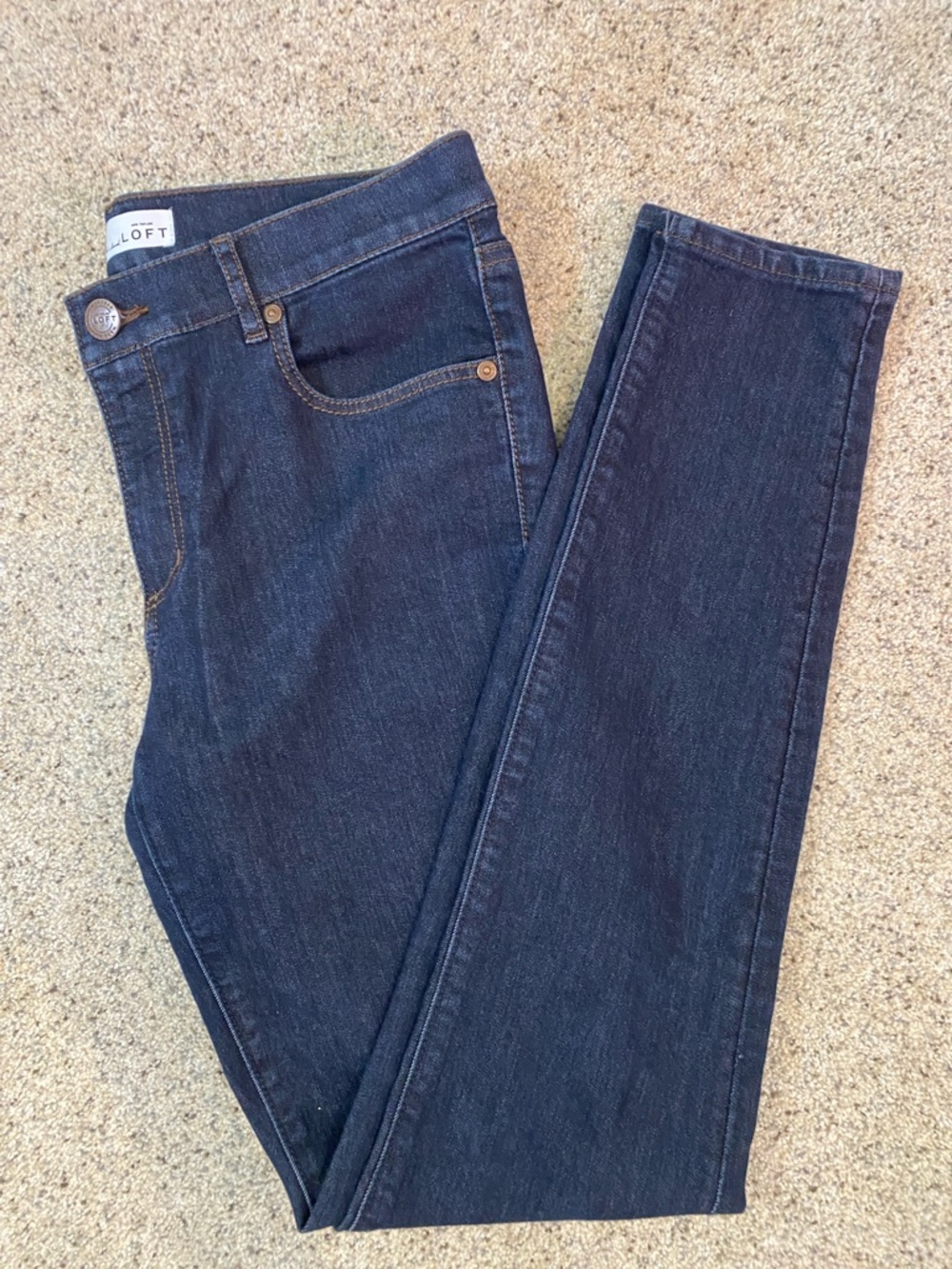LOFT Dark Indigo Skinny Jeans